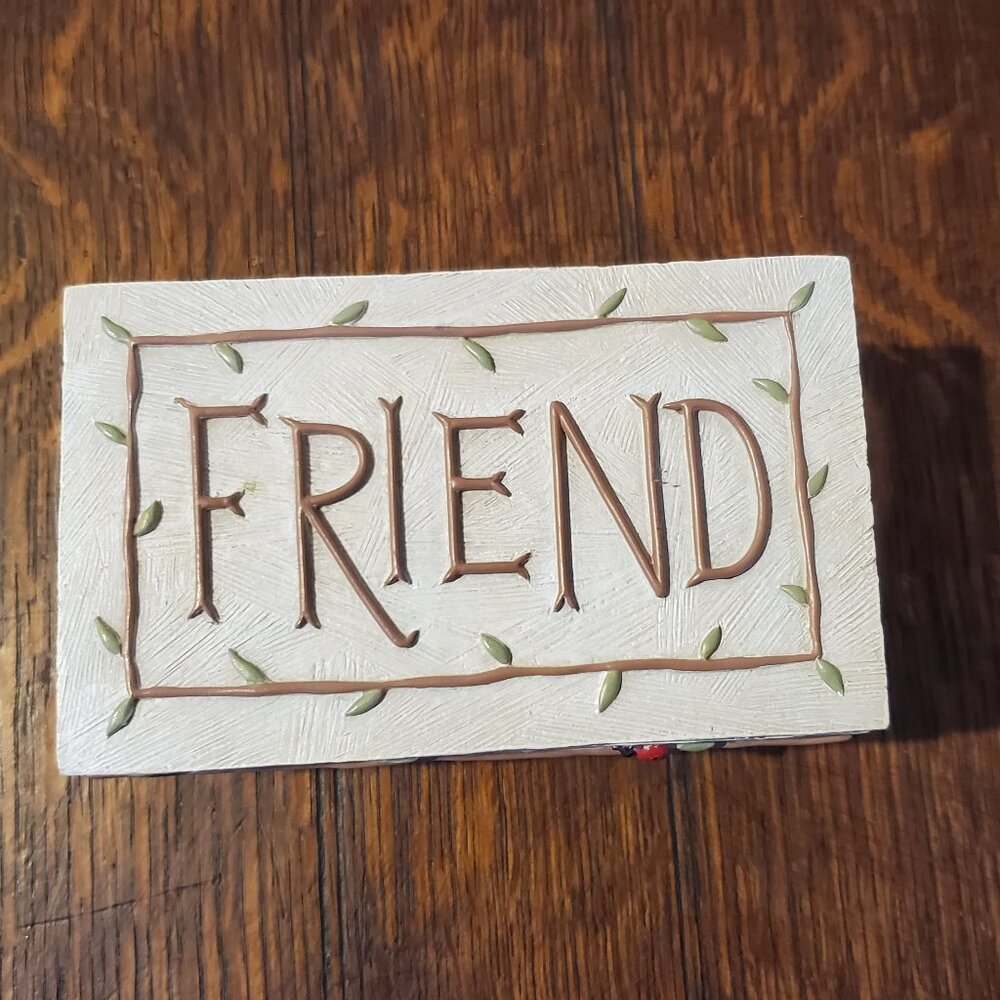 "Friends" Trinket Keepsake Gift Box by Tim Coffey for Demdaco - Picture 3 of 9
